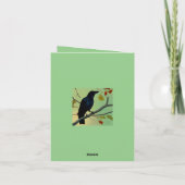 楽しいおもしろいレイヴンPerched On Branch カード (裏面)