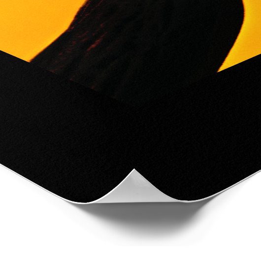 楽しいおもしろいレイヴンPerched On Branch ポスター (角)