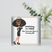 楽しいお気に入りのディーバ女性の誕生日パーティー 招待状 (スタンド正面)