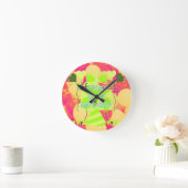 楽しいお祝いのデザイン:今日は私の誕生日 ラウンド壁時計 (ホーム)