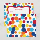 楽しいお祝い 誕生日パーティーの招待状 招待状 (正面/裏面)