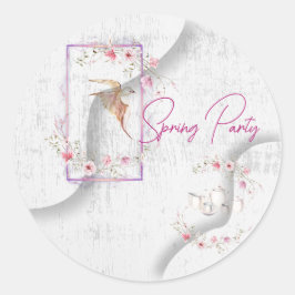 楽しいお茶のパーティー ラウンドシール