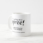 楽しいお買い物 Funny Mug コーヒーマグカップ (正面左)