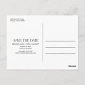 楽しいお酒 食べ物 下手なダンスでSave the Date ポストカード (裏面)