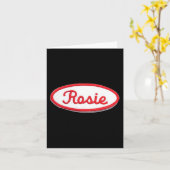 楽しいかわいいロージー・ザ・リベッター フェミニストコスチューム カード (黄色い花)