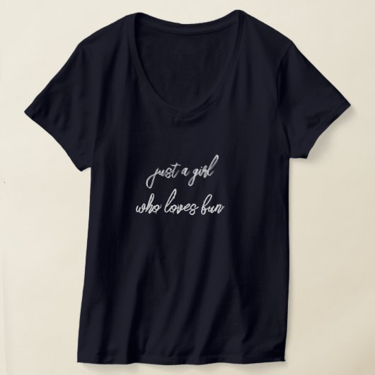 楽しいことが好きな女の子 – かわいいクオートTシャツ Tシャツ (レイダウン)