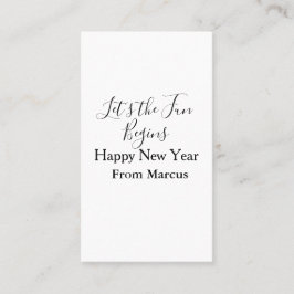 楽しいことが始まります 新年 名前 年 シンプル 名刺