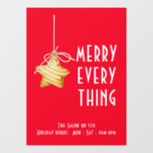 楽しいすべてが輝く星のオーナメント ホリデー ウィンドウサイン (シート)