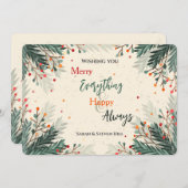 楽しいすべてと幸せな常に グリーティングカード シーズンカード (正面/裏面)