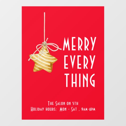 楽しいすべてのものスターリングクリスマスオーナメント ウィンドウサイン (シート)