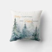 楽しいすべて 幸せな永遠の冬の木々 クッション (裏面)