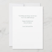 楽しいすべて 幸せな永遠 冬の木々 平面 シーズンカード (裏面)