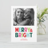 楽しいと明るい ホリデー フォト カード (スタンド正面)
