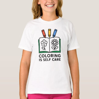 楽しいぬりえ - ぬりえはセルフケア Tシャツ