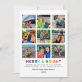 楽しいひととき 輝かしい瞬間 カラフルな写真コラージュ シーズンカード (正面)