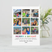 楽しいひととき 輝かしい瞬間 カラフルな写真コラージュ シーズンカード (スタンド正面)