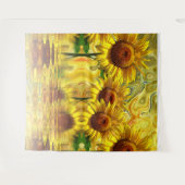 楽しいひまわり写真背景タペストリー タペストリー (正面(横))