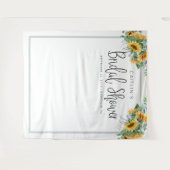 楽しいひまわり ブライダルシャワーの写真撮影用背景 タペストリー (正面(横))