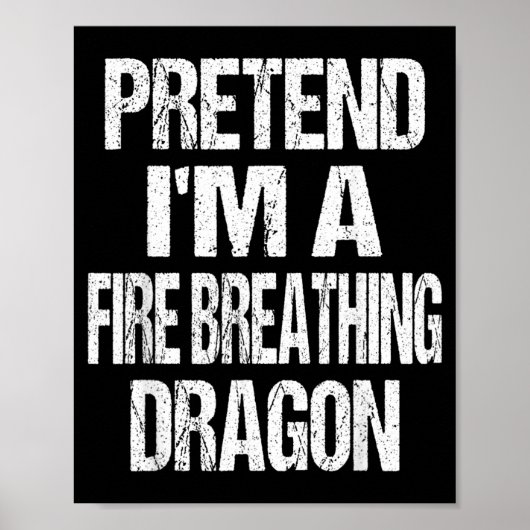 楽しいふりハロウィンの火を吐くドラゴン ポスター (正面)