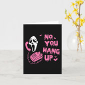 楽しいよ あなたが最初に切ったのに ゴーストが電話してる ハロー ハロー カード (黄色い花)