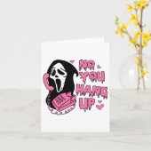 楽しいよ、あなたが最初に電話を切ったのは、幽霊が「こんにちは、ハロウィン」と呼ぶの カード (黄色い花)