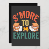 楽しいアウトドア キャンプ場 ハイキングのためのスマッシュ 招待状 (正面/裏面)