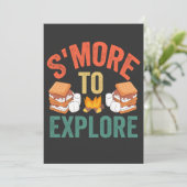 楽しいアウトドア キャンプ場 ハイキングのためのスマーズを探索する 招待状 (スタンド正面)