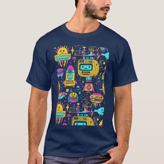 楽しいアニメーションファミリー Tシャツ (正面)