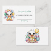 楽しいアヒルおむつラッフル 名刺 (正面/裏面)