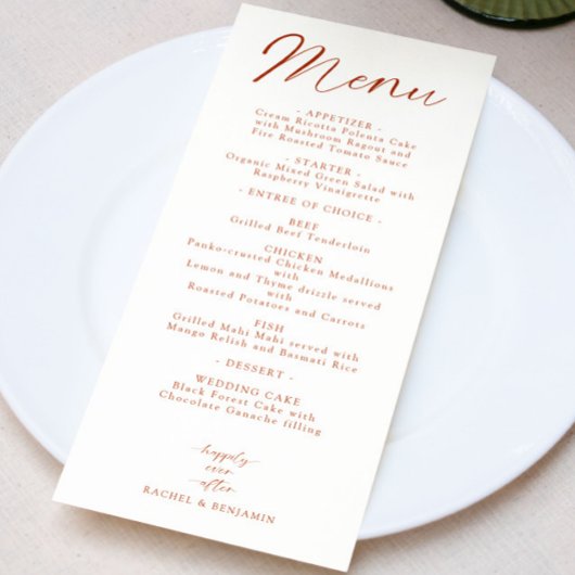 楽しいアフター結婚メニューエレガントBoho メニュー