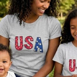 楽しいアメリカ生誕祭レッドホワイトアンドブルー Tシャツ