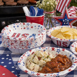 楽しいアメリカ生誕祭レッドホワイトブルー ペーパーボウル