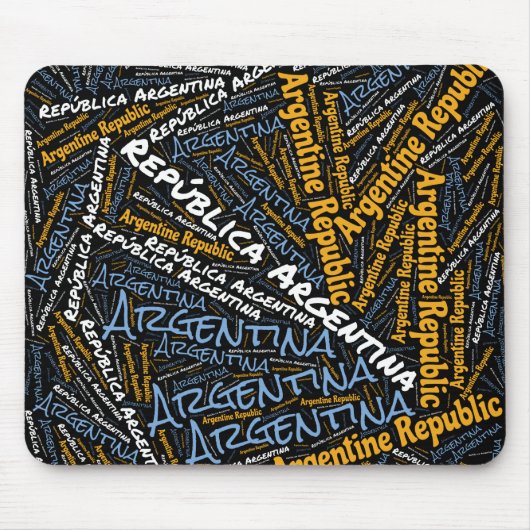 楽しいアルゼンチン国旗の色愛国的なマウスP マウスパッド (正面)