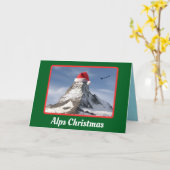 楽しいアルプスのクリスマス・ホリデー カード (黄色い花)
