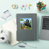 楽しいアーティストのカラスの風景画アート シール (iPadカバー)