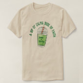 楽しいイエスと抹茶、信仰 抹茶 Tシャツ (デザイン正面)