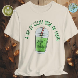 楽しいイエスと抹茶、信仰 抹茶 Tシャツ