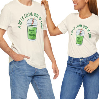 楽しいイエスと抹茶、信仰 抹茶 Tシャツ