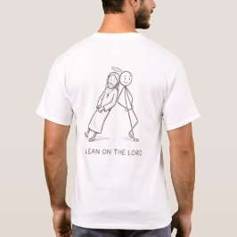 楽しいイエスキリストの棒人間Tシャツ 主の上に頼れ Tシャツ