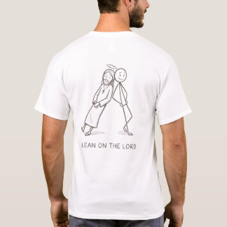 楽しいイエスキリストの棒人間Tシャツ 主の上に頼れ Tシャツ