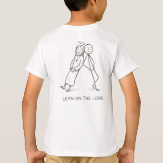 楽しいイエスキリストの棒人間Tシャツ 主の上に頼れ Tシャツ