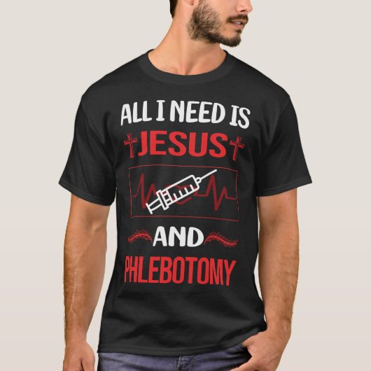 楽しいイエス 血液採取 医療技術者 Tシャツ (正面)