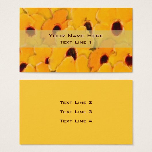 楽しいイエローデイジーフローラアート (正面&裏面)