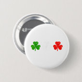 楽しいイタリアンネタのクローバー Saint Patrick's Day 男性用 缶バッジ (正面&裏面)