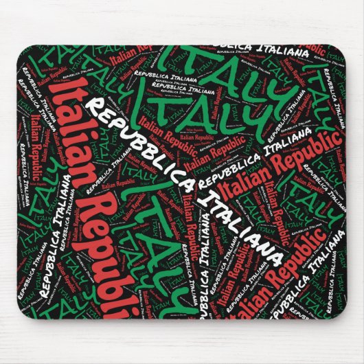 楽しいイタリア国旗の色の愛国心 マウスパッド (正面)