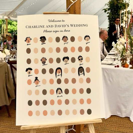 楽しいインタラクティブ結婚式落書きゲストブックサイン ポスター