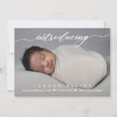 楽しいイントロモダンベビー誕生の発表 シーズンカード (正面)