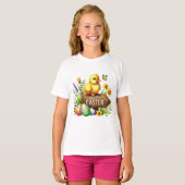 楽しいイースターのひよこ Tシャツ (正面フル)