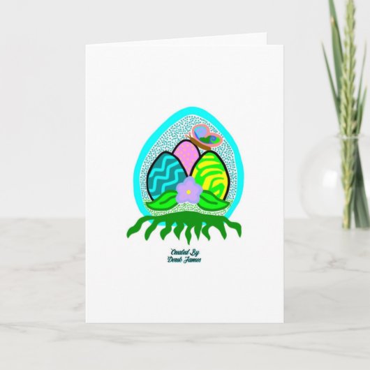 楽しいイースターエッグの標準グリーティングカード カード (正面)