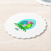 楽しいイースターエッグスカロップラウンドコースター ペーパーコースター (アングル)